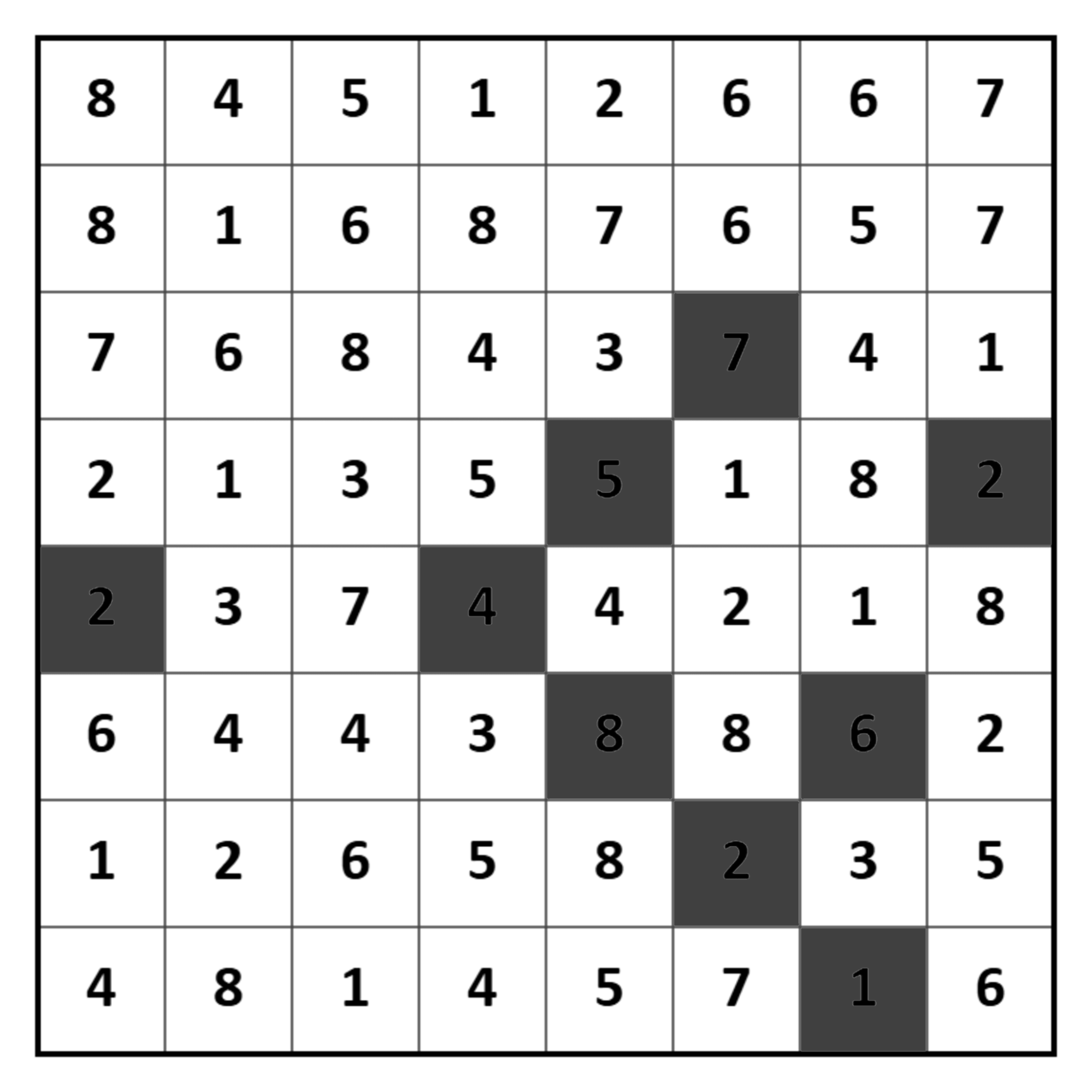 Hitori solving step 4