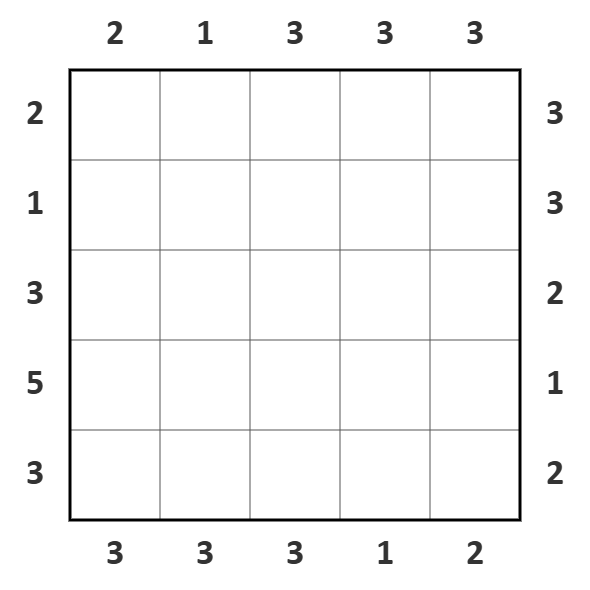 skyscrapers puzzle illustration 1