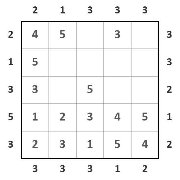 skyscrapers puzzle illustration 5